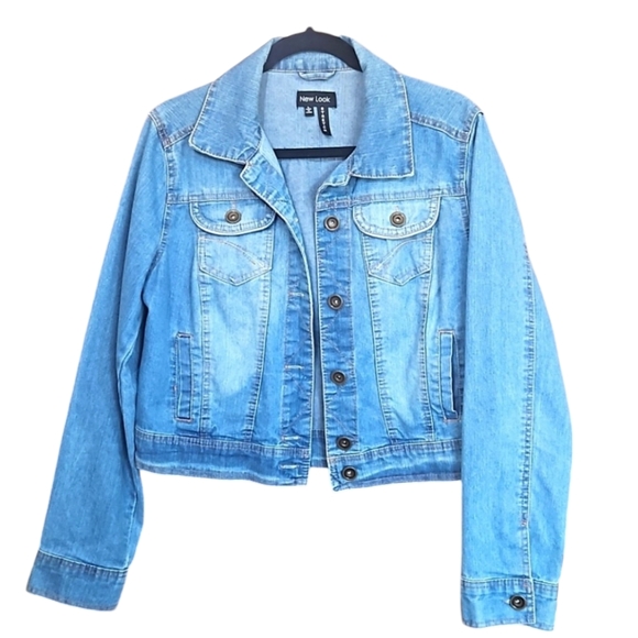 New Look Jackets & Blazers - New Look Women's Strech Denim Jacket Blue Size Large